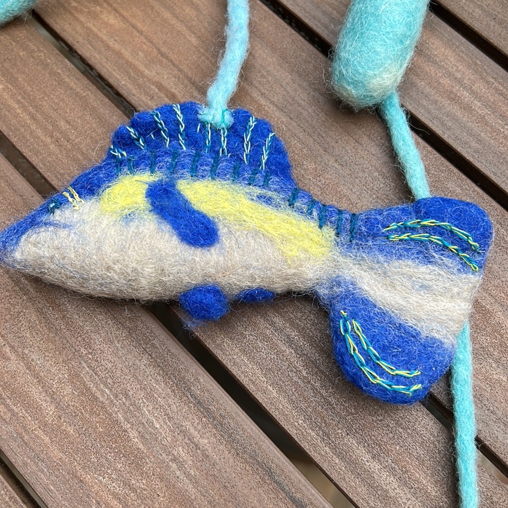 Crib Mobile Baby underwater theme octopus fish seahorse felt nursery ocean sea - Picture 6 of 12